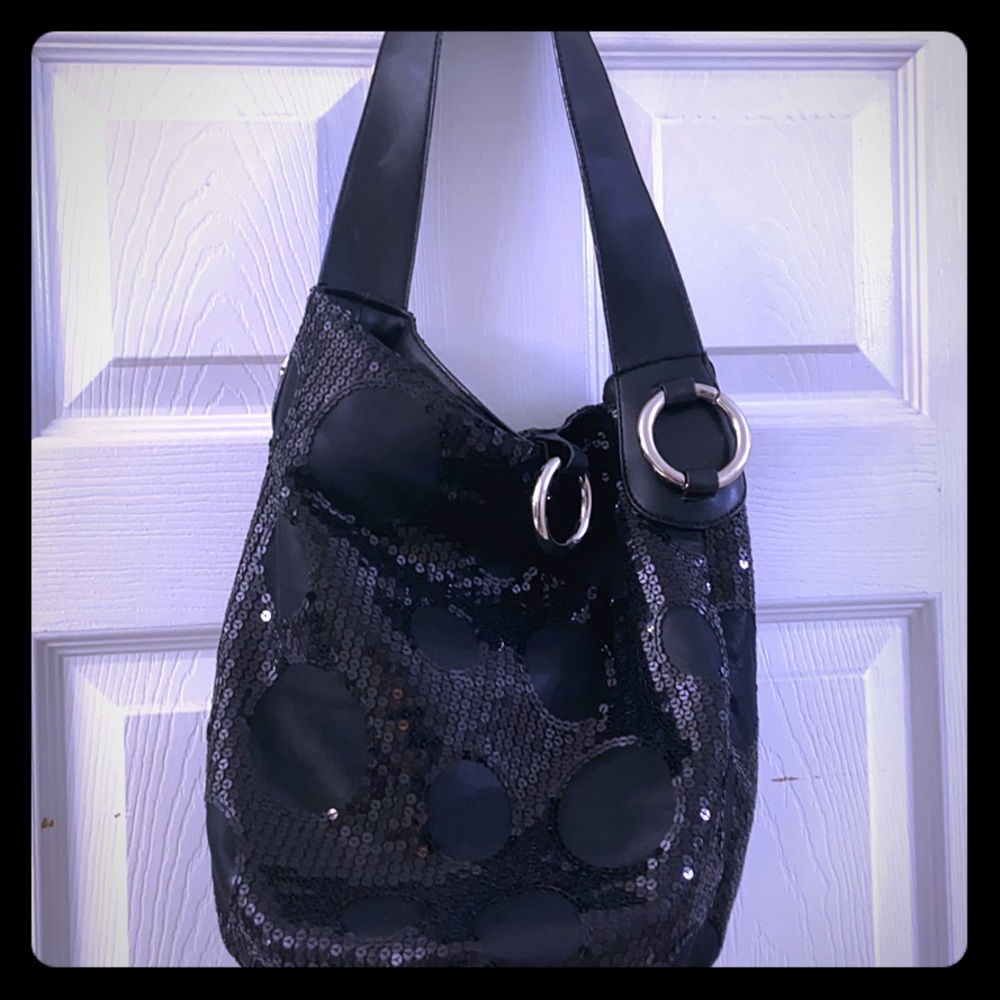 Black sequin purse